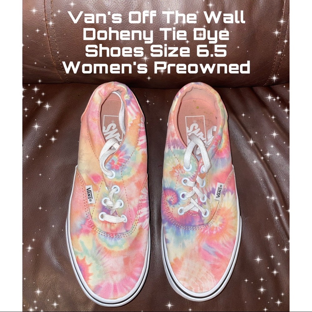 Vans Off the Wall Doheny Womens Sneakers Salmon/White (Tie Dye) Size 6.5